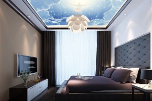 Фототапети космическа абстракция с облаци и Исус за таван