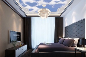 Фототапет класическа рамка с орнаменти за таван небе и облаци сърца
