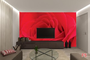 Фототапети голяма червена роза 2