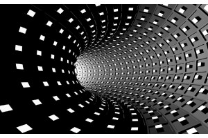 Фототапети 3D тунел спирала черна 
