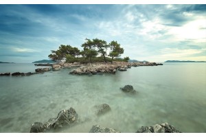 Фототапети гледка на красив самотен остров