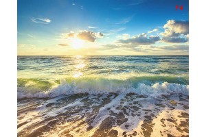 Фототапет морски изгрев и красиви морски вълни