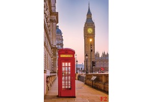 Фототапети изглед лондон червена кабина и кула биг бен 2 варианта