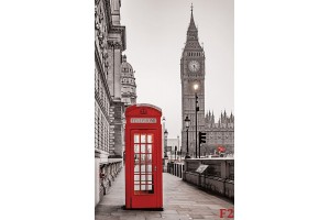 Фототапети изглед лондон червена кабина и кула биг бен 2 варианта