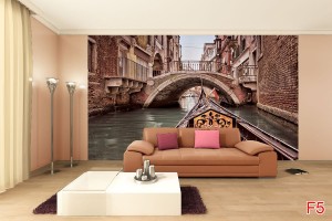 Фототапет красиво мостче Венеция с гондола