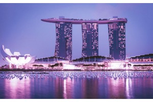 Фототапети гледка на хотел Marina Bay в Сингапур
