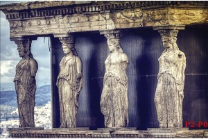 Фототапети акропола в Гърция статуи