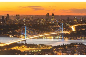 Фототапети изглед от Истанбул и мост