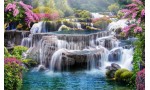 Фототапет 3д ефект на композиция водопад – градина 