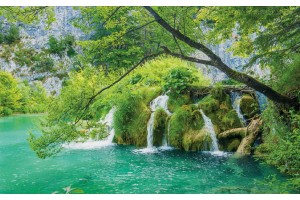 Фототапет красива горска река с водоскоци
