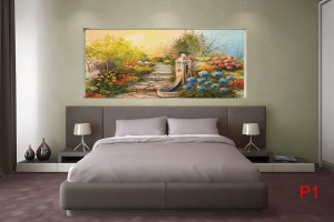 Фототапети рисувана градина пътека Фототапети рисувана градина пътека