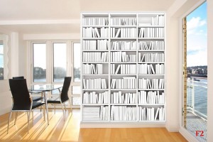 Фототапет библиотека от бели книги