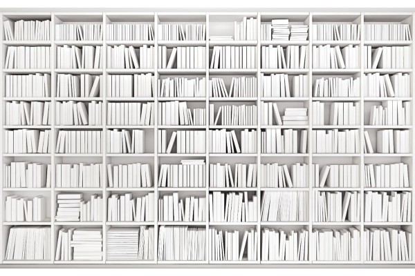 Фототапет библиотека от бели книги