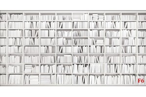 Фототапет библиотека от бели книги