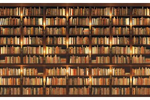 Фототапети библиотека със стари книги перфектна реалност