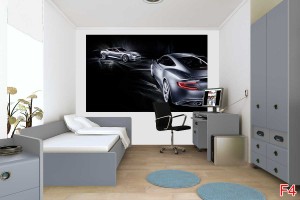 Фототапет осветени спортни автомобили
