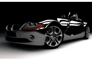 Фототапет спортен черен автомобил BMW