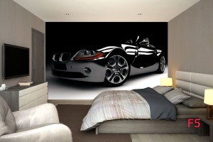 Фототапет спортен черен автомобил BMW