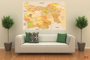 Фототапет карта на България латиница