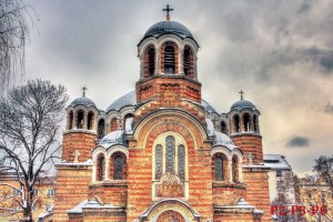 Фототапети храм в София зимен изглед