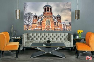 Фототапети храм в София зимен изглед
