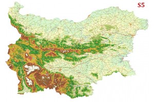 Фототапет подробна селищна пътна карта на България