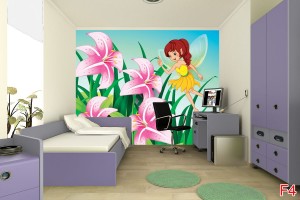 Фототапети рисуван с малка фея