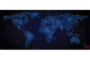 Фототапет макси размер карта на света от космически звезди