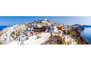 Фототапет панорамен пейзаж от остров Санторини макси размер