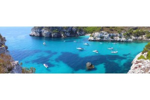 Фототапет панорамен морски залив с яхти пейзаж